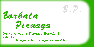 borbala pirnaga business card